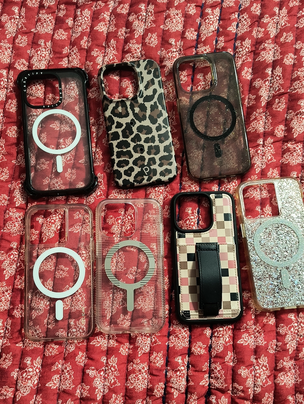 Walli Loopy iPhone 15 Pro Case With Other Case Mate Magsafe Covers, 7 Total